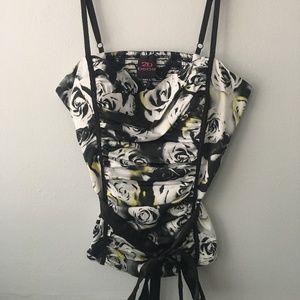 2B Bebe corset top, black/yellow Size M